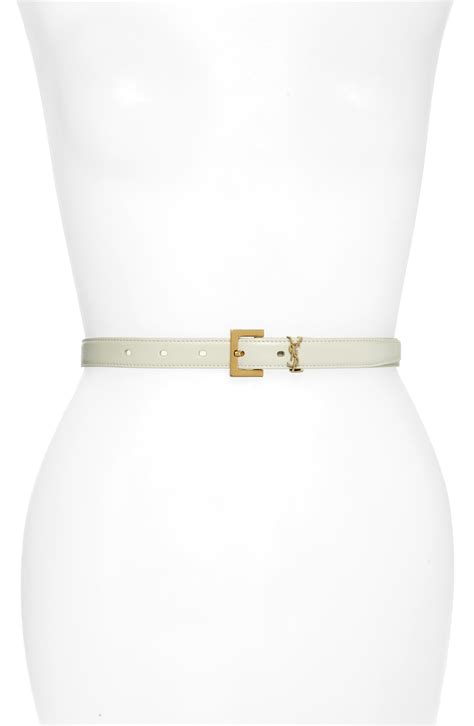 ysl gürtel damen beige|Saint Laurent YSL Cintura Leather Belt .